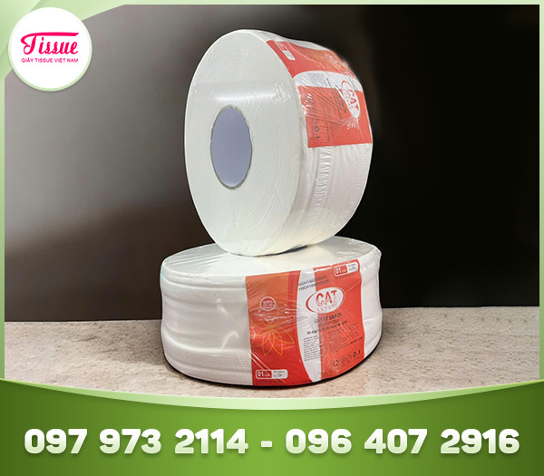 Giấy vệ sinh công nghiệp 700g, 3 lớp tối ưu CAT Luxury
